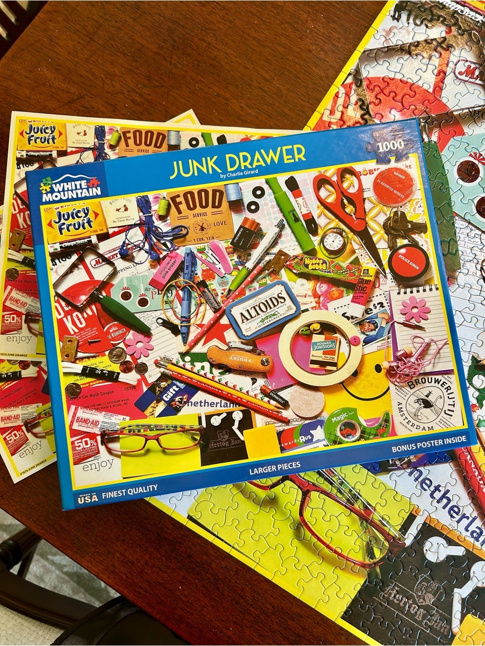 White Mountain Junk Drawer Puzzle - Colorful 1000 Pieces